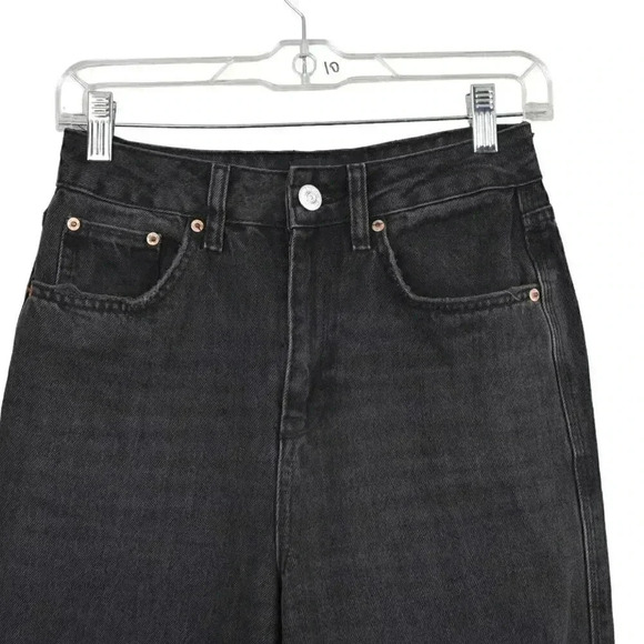 Urban OutfittersBDG Ripped Washed Black Jeans Distressed Wide Leg Baggy Size 25 - Picture 4 of 14